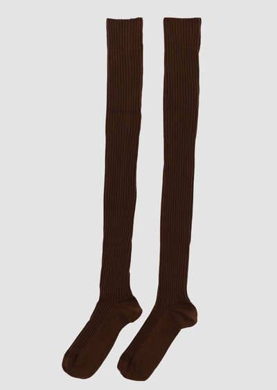 Overknee Socks, Brown