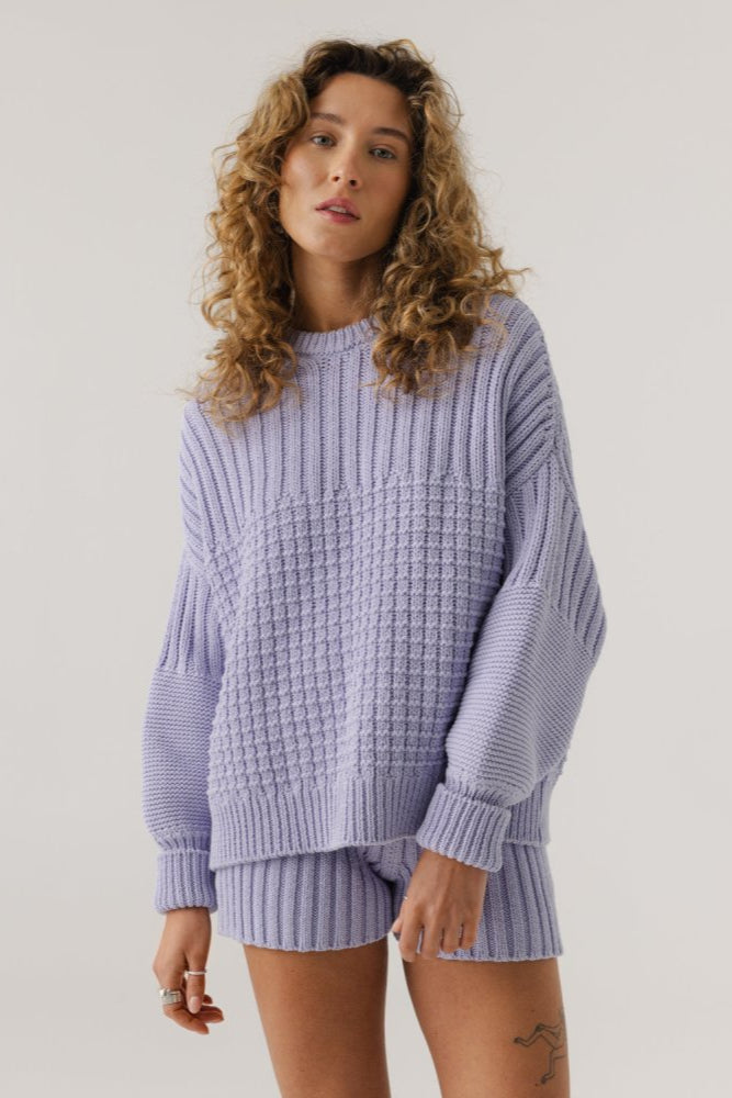 Lilac Delčia Sweater | The Knotty Ones | Cotton | Canada – Slowly