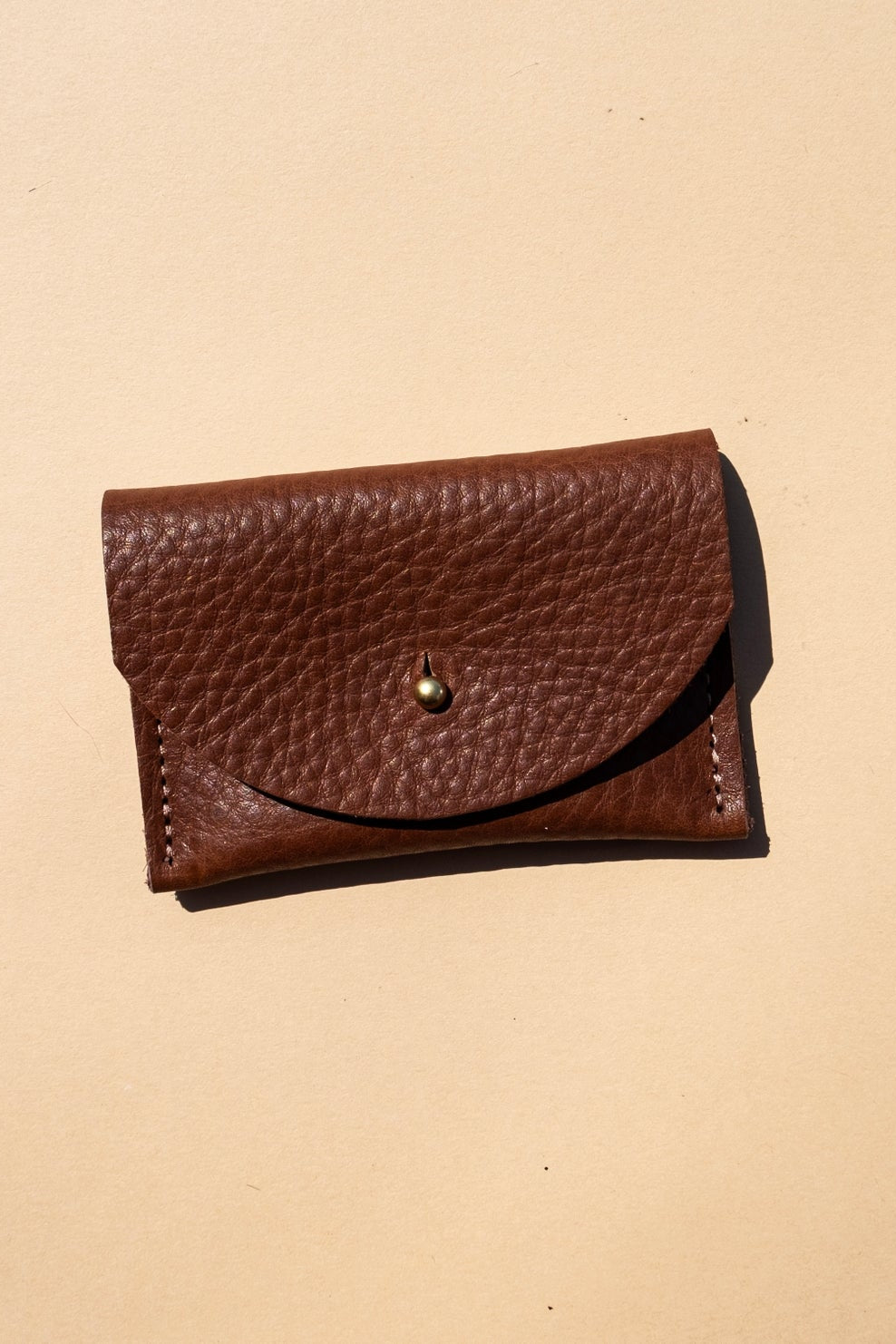 Leather Card Holder, Chocolate
