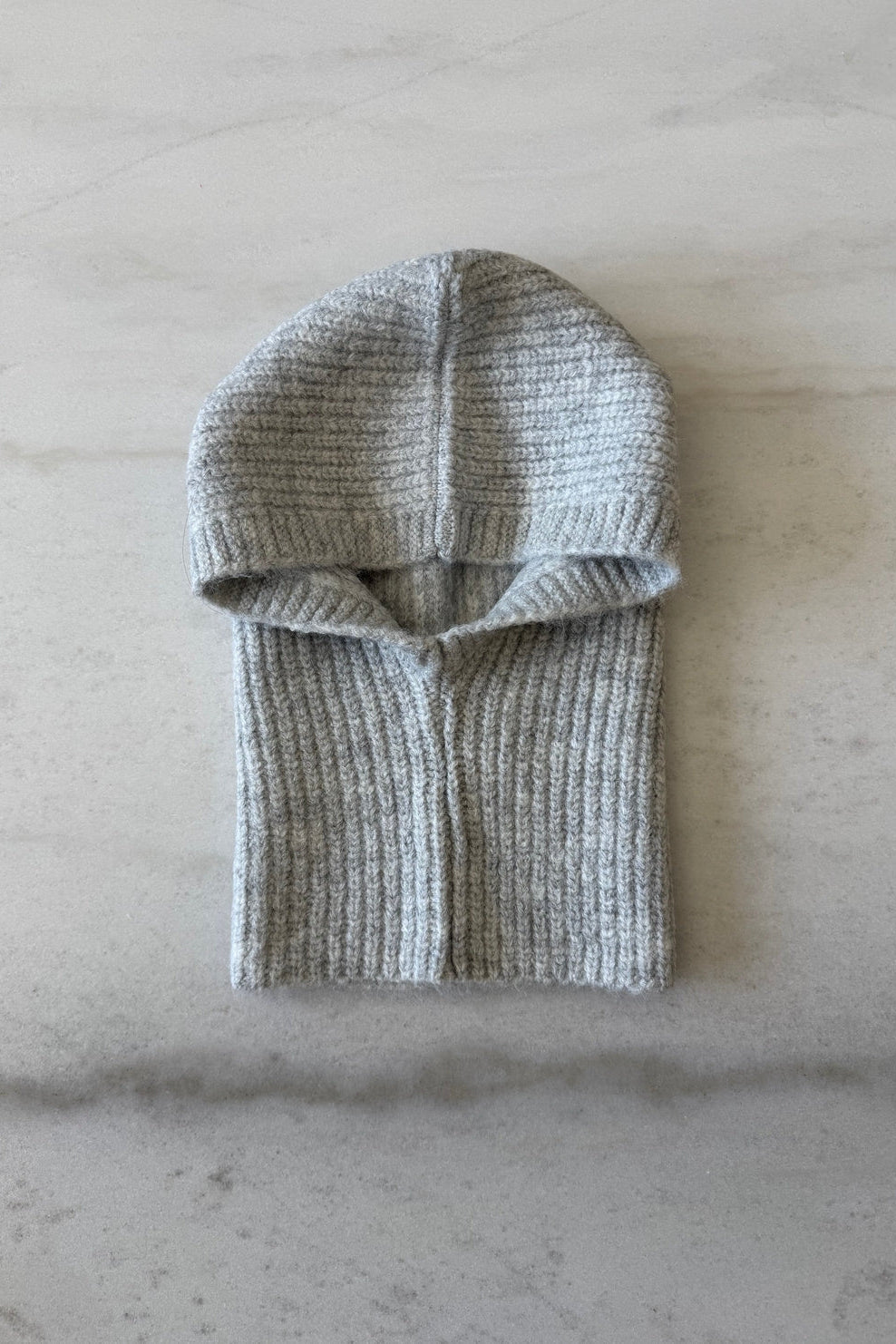 Alpaca Wool Balaclava, Light Grey