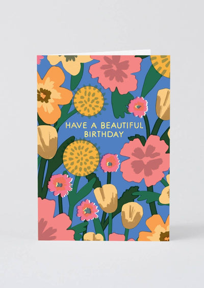 Celebration Flowers Birthday Greeting Card
