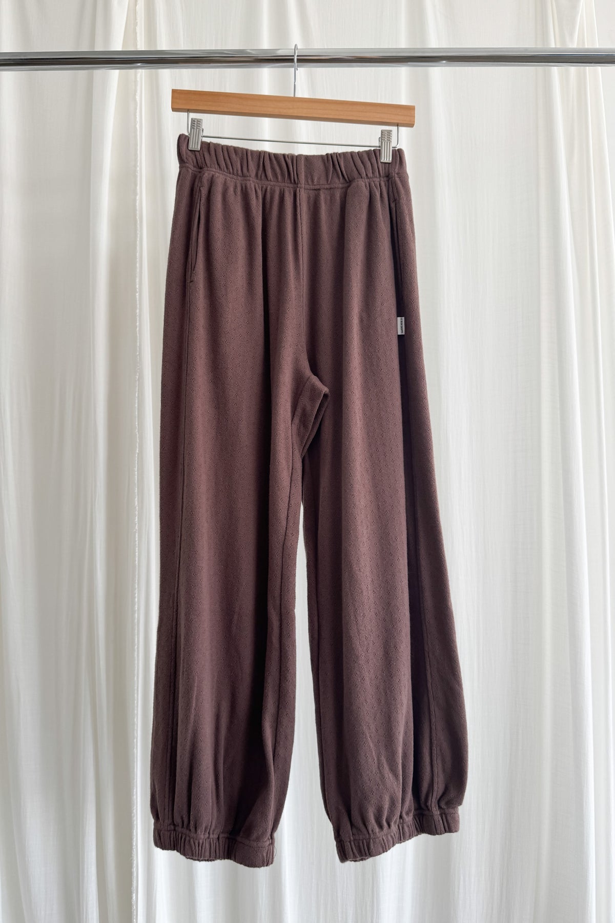 Pointelle Balloon Pants, Chocolate