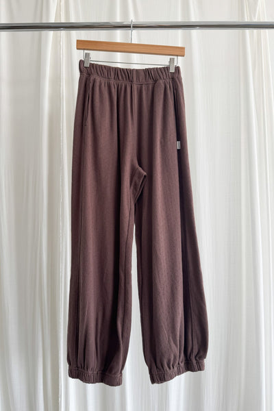 Pointelle Balloon Pants, Chocolate
