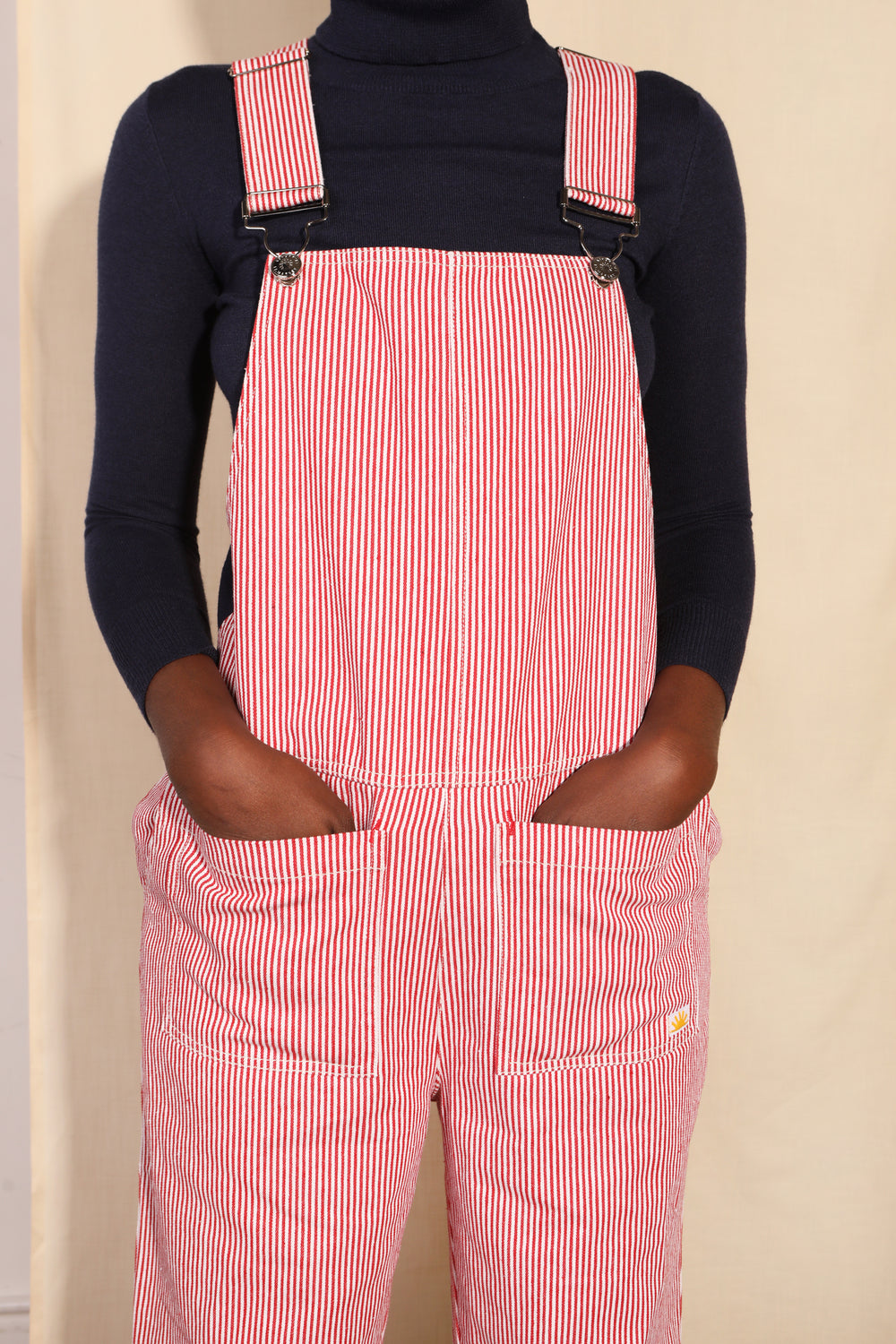 Connor Dungarees, Red Ticking