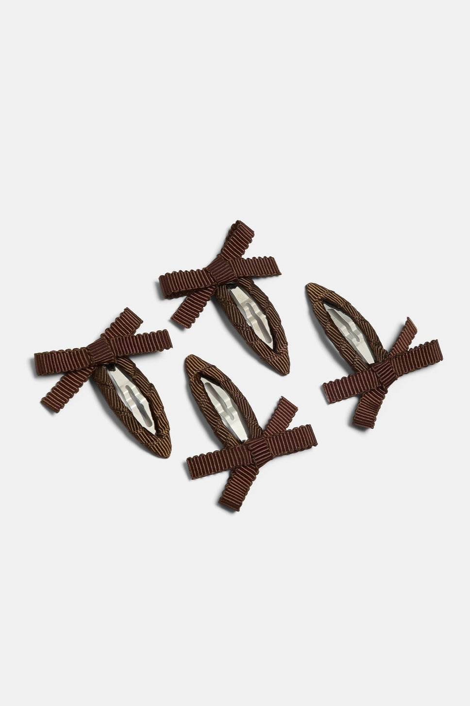 Bow Snap Clips, Chocolate