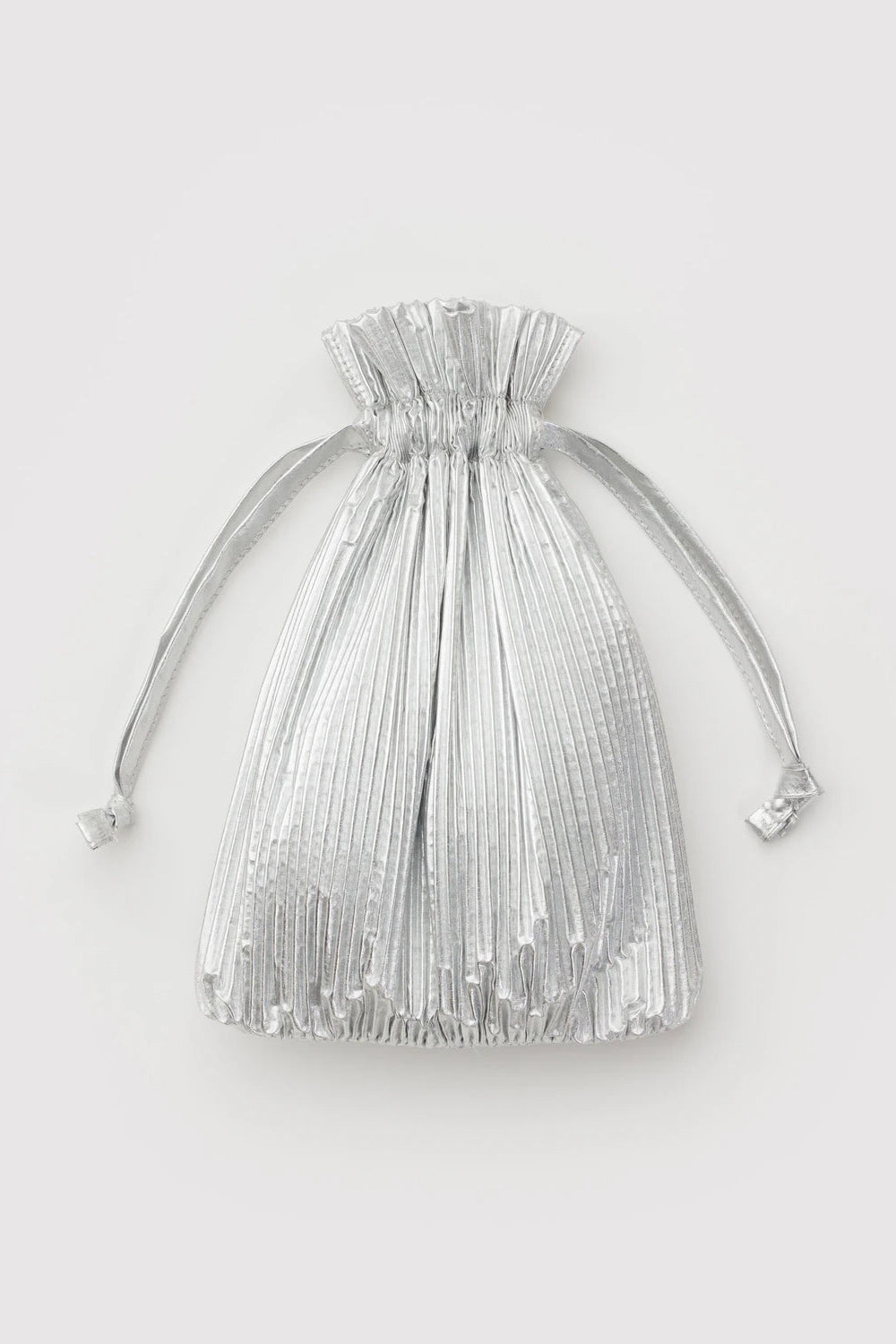Pleated Baggu, Chrome Metallic
