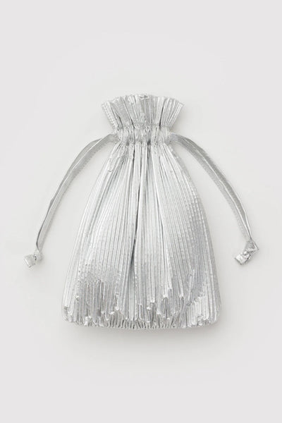 Pleated Baggu, Chrome Metallic