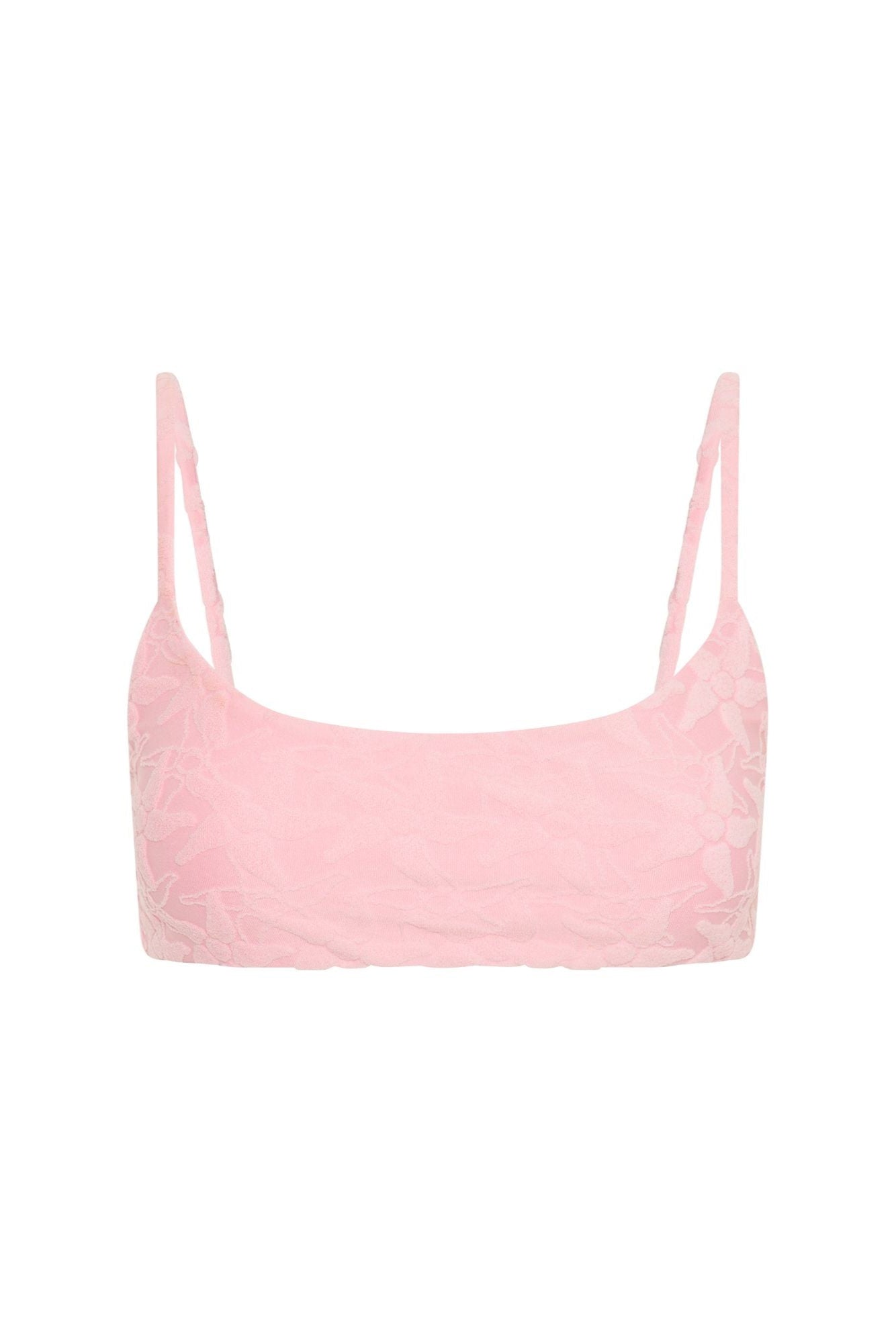 Alice Scoop Neck Top, Pink Terry