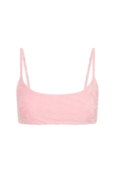Alice Scoop Neck Top, Pink Terry