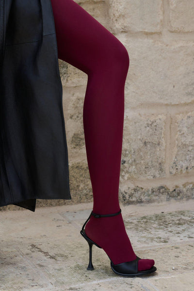 Olivia Premium Tights, Red Mahogany