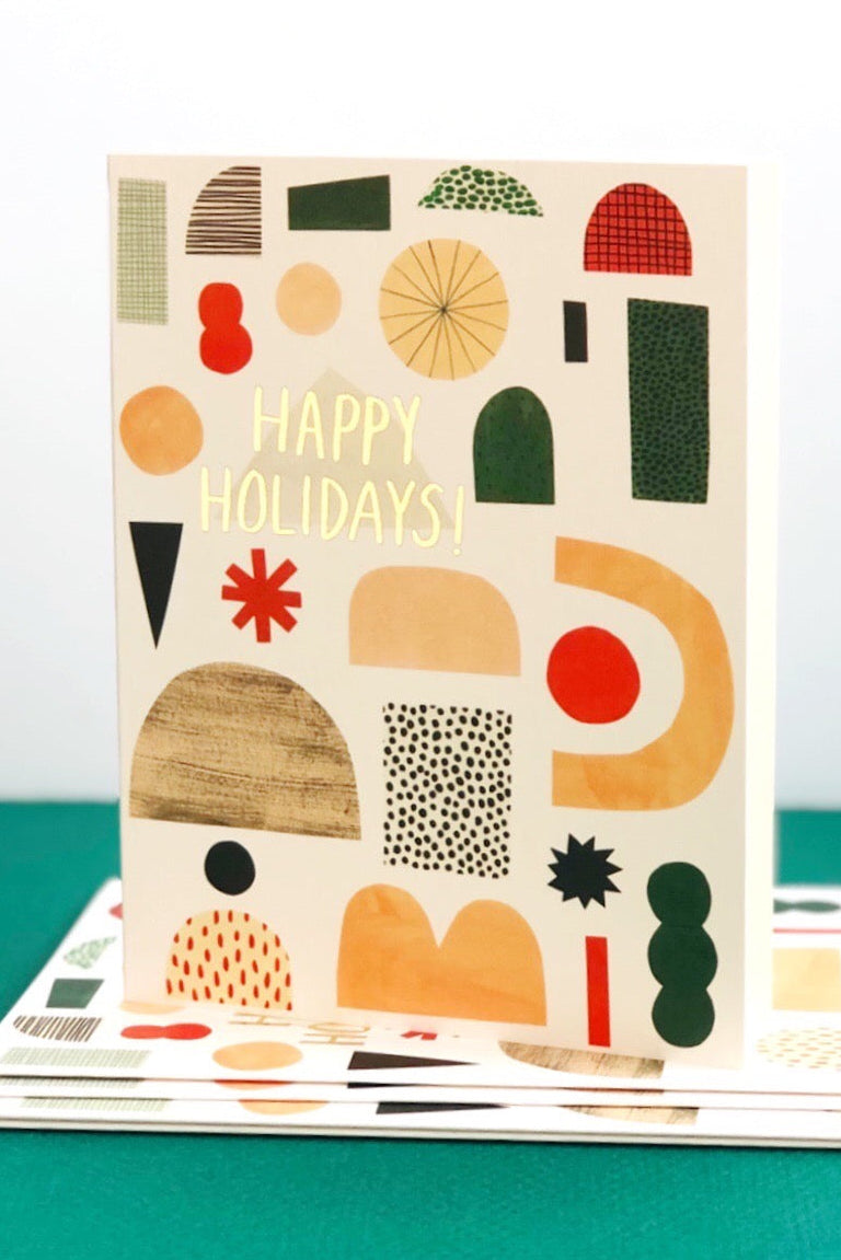 Happy Holidays Shapes Greeting Card