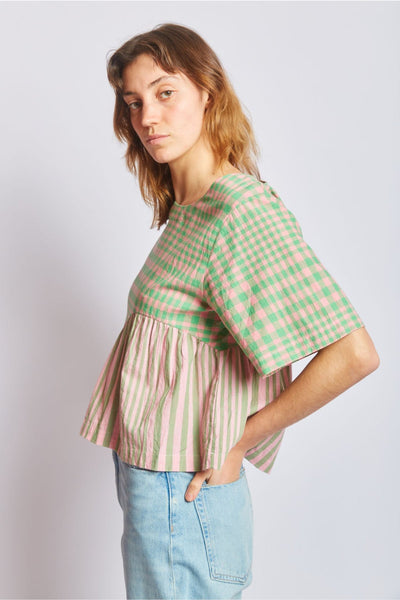 Yara Top, Hudson Stripe Chex