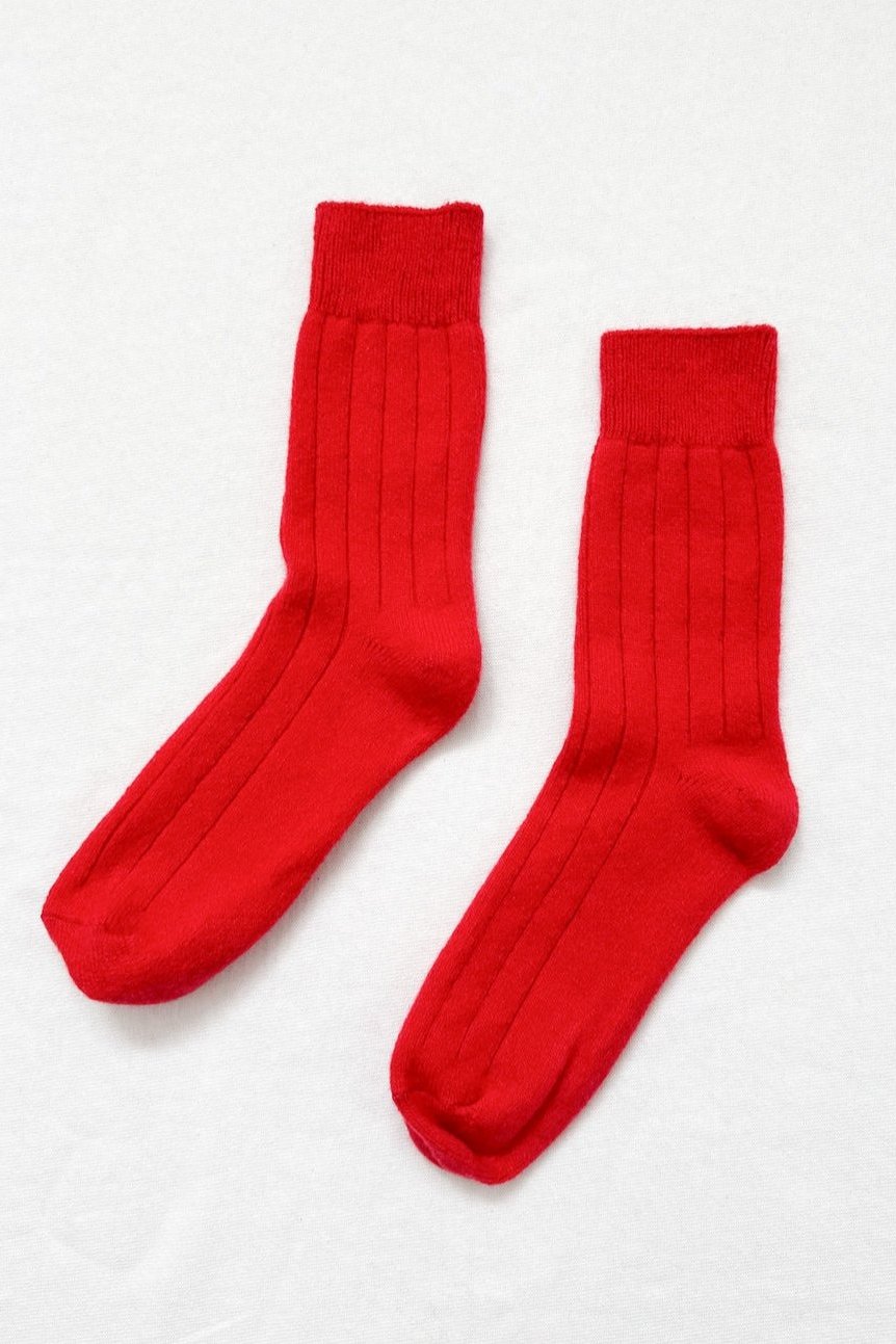 Classic Cashmere Socks, Red