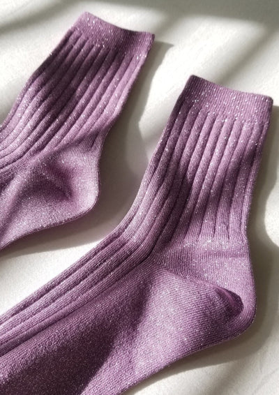 Her Socks, Lilac Glitter