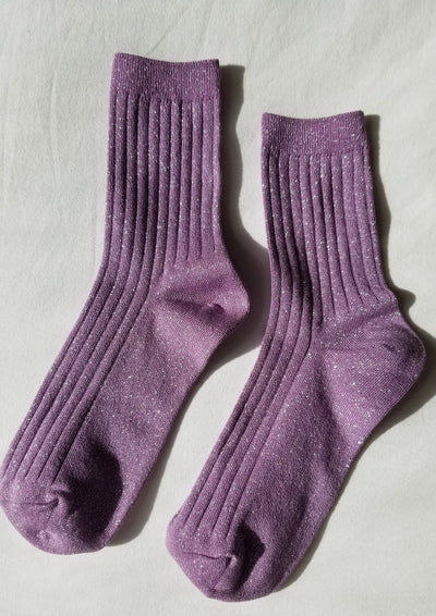 Her Socks, Lilac Glitter