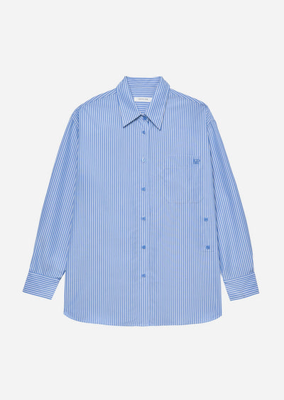 Oversized Shirt, Blue Stripe