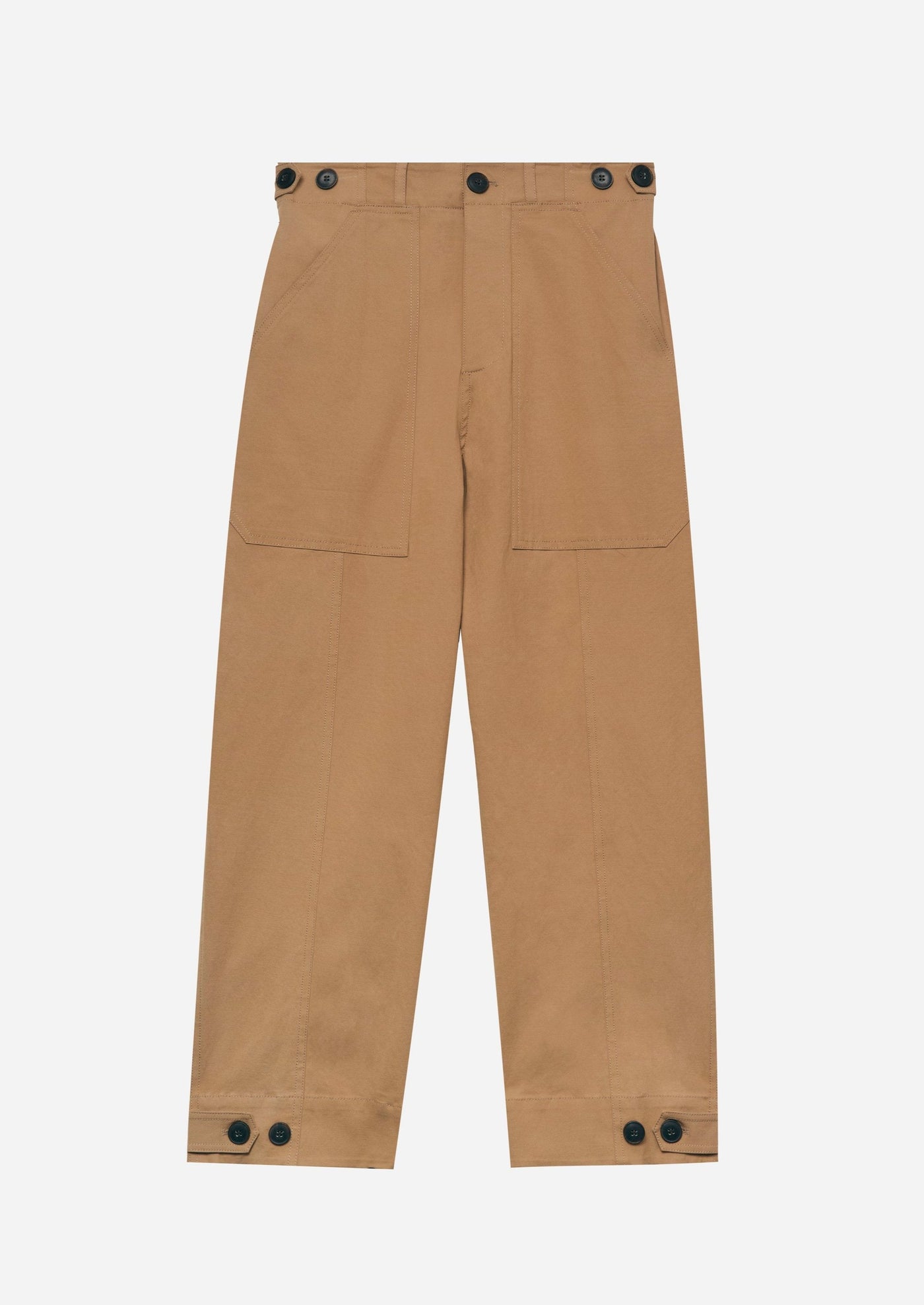 Cropped Workwear Pants, Camel
