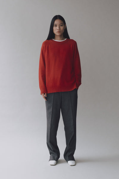 Crewneck Knit, Red