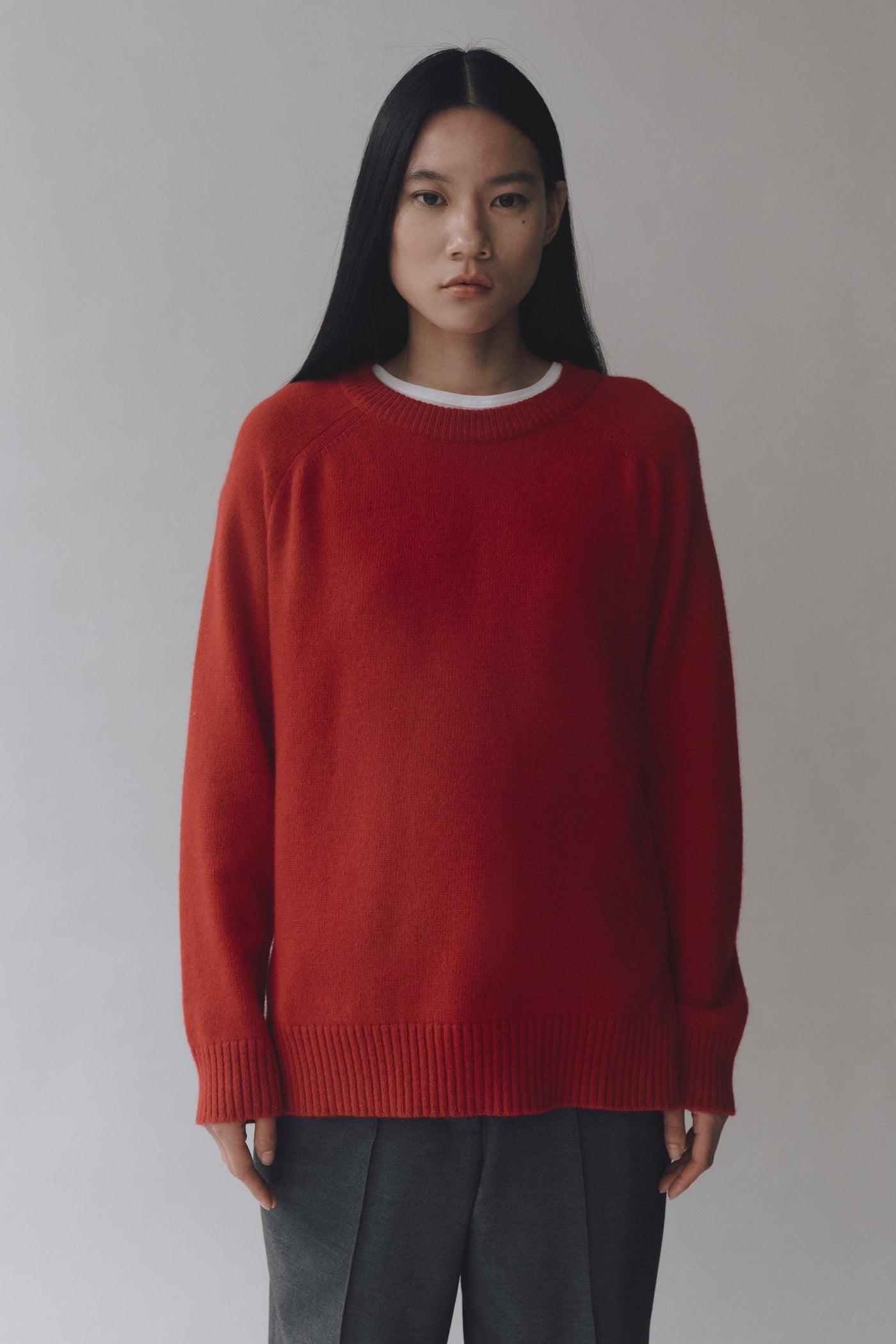 Crewneck Knit, Red