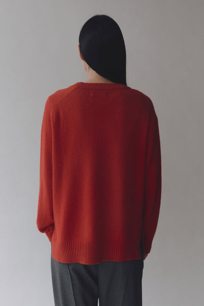 Crewneck Knit, Red