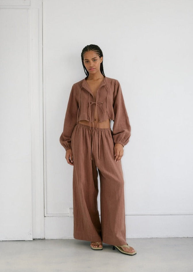 The Trouser, Brown Linen