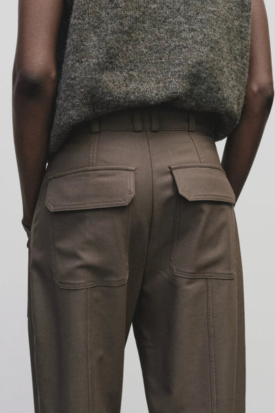 Wool Workwear Pants, Light Brown