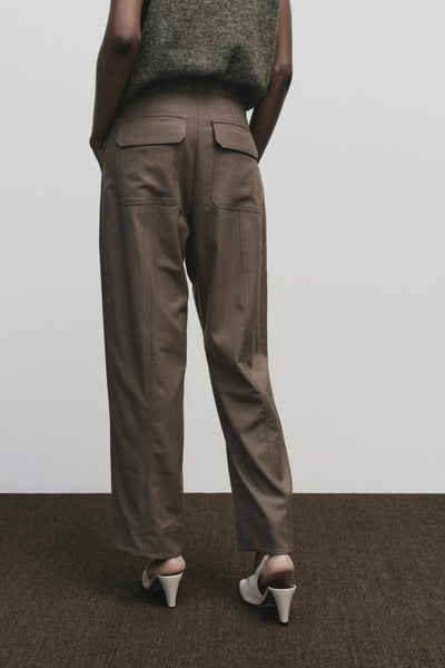 Wool Workwear Pants, Light Brown