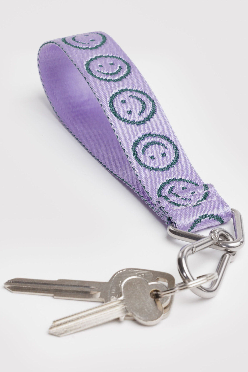 Lilac Happy Logo Keychain