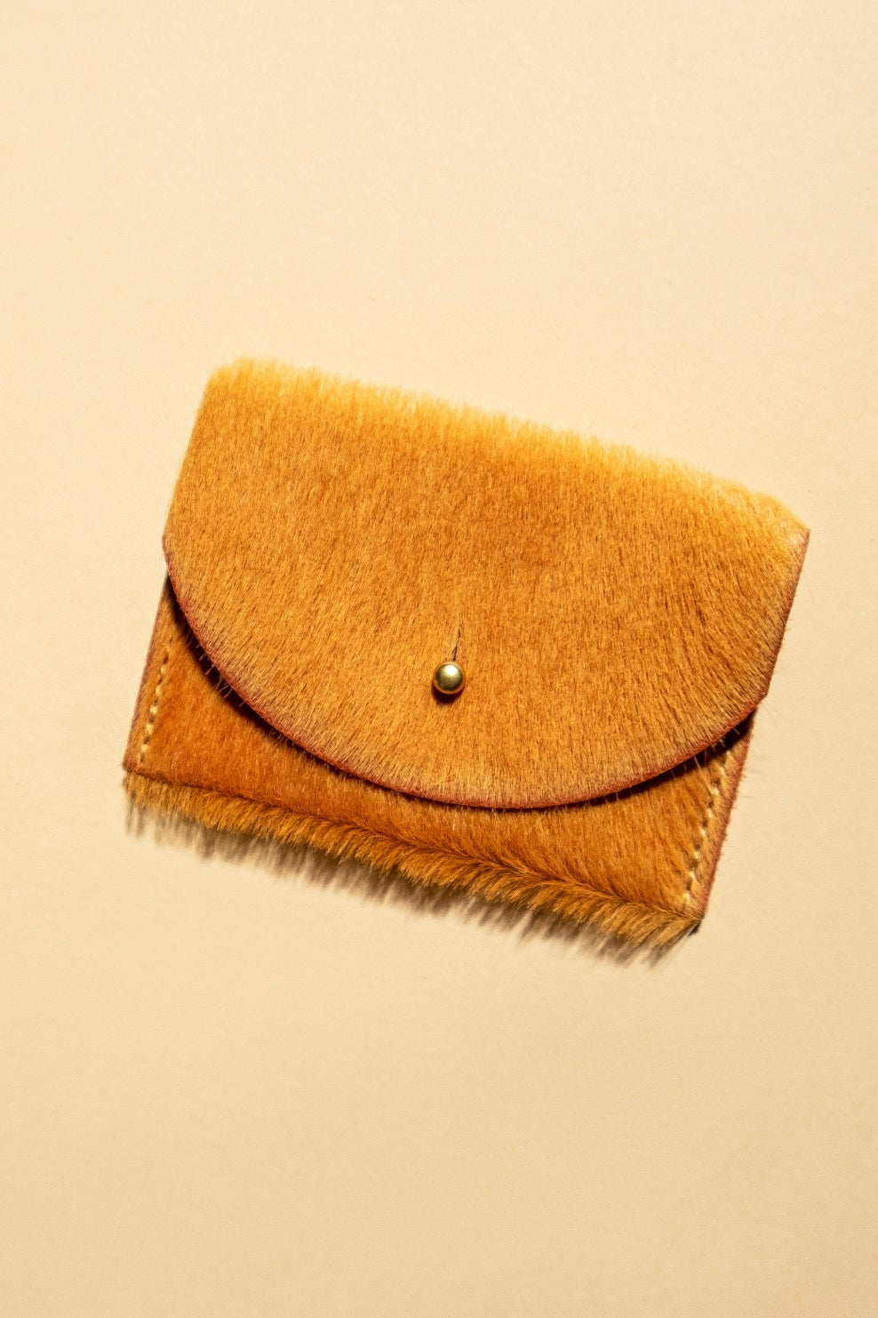 Cowhide Card Holder, Butternut