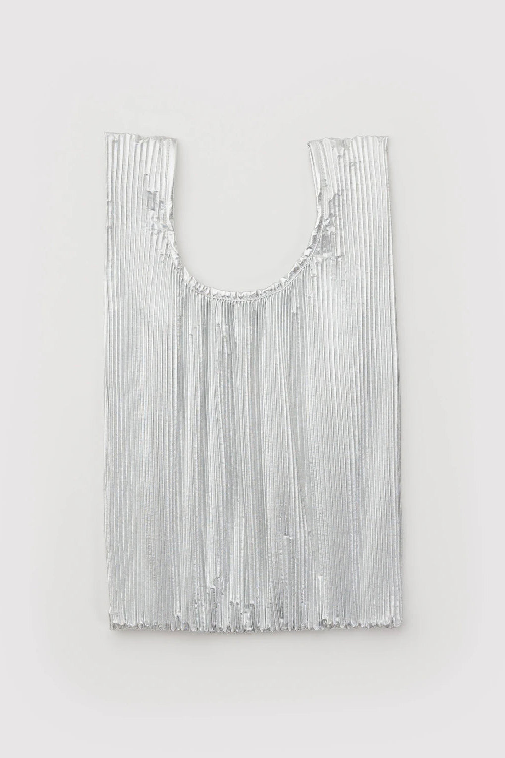 Pleated Baggu, Chrome Metallic