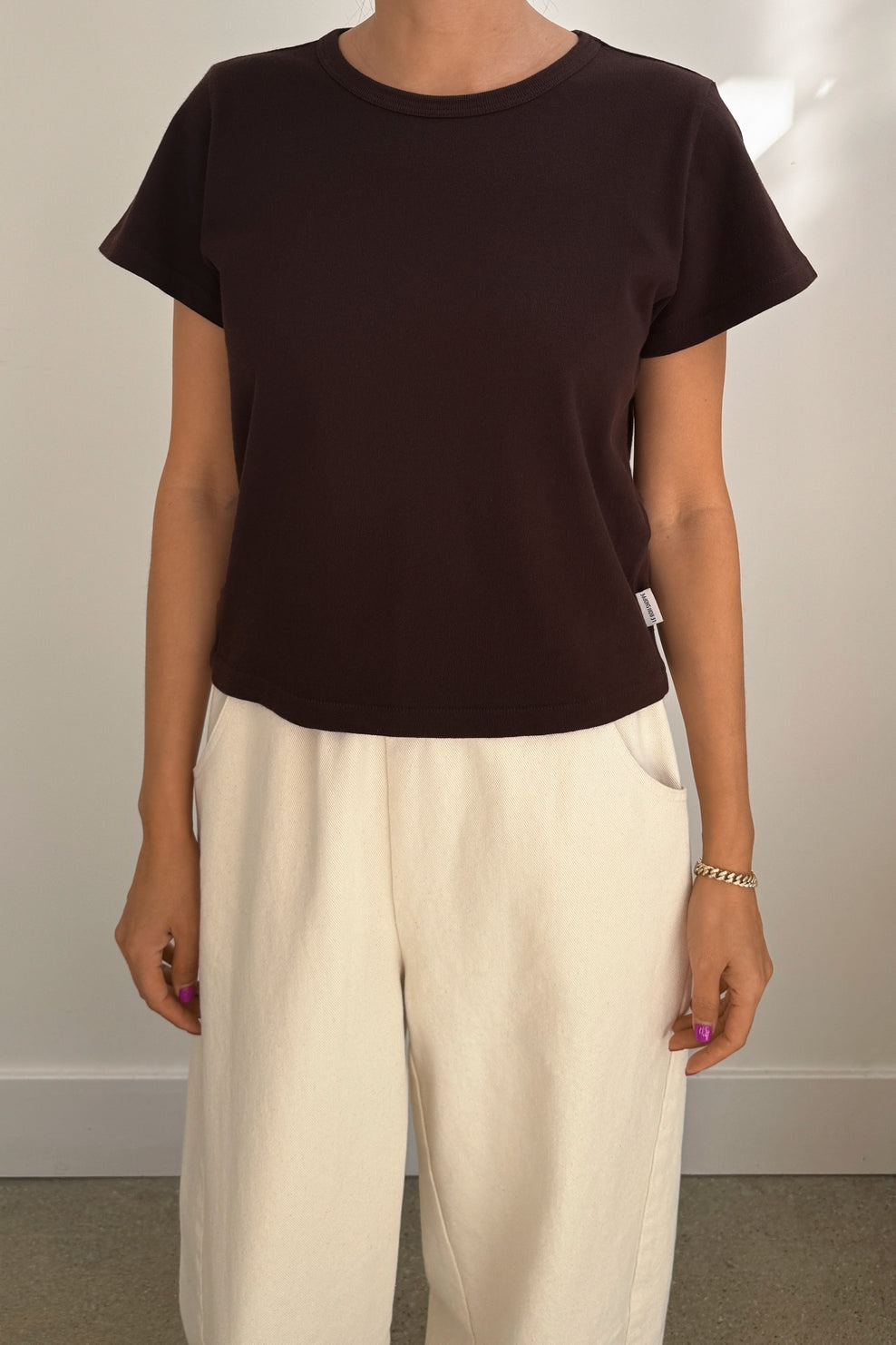 Little Boy Tee, Dark Cacao