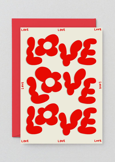 Love Love Love Greeting Card