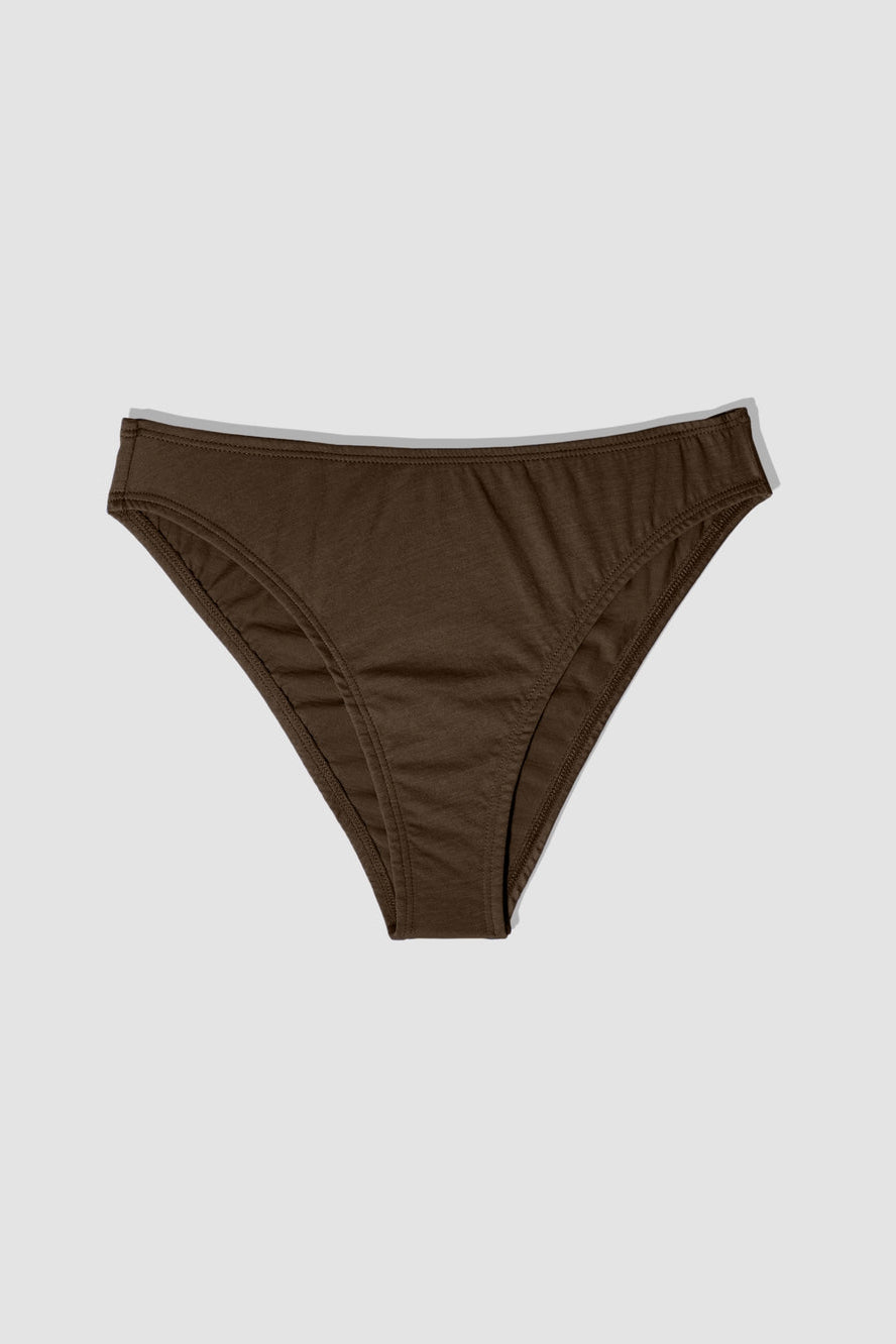 Mid-Rise French Cut Underwear, Chestnut