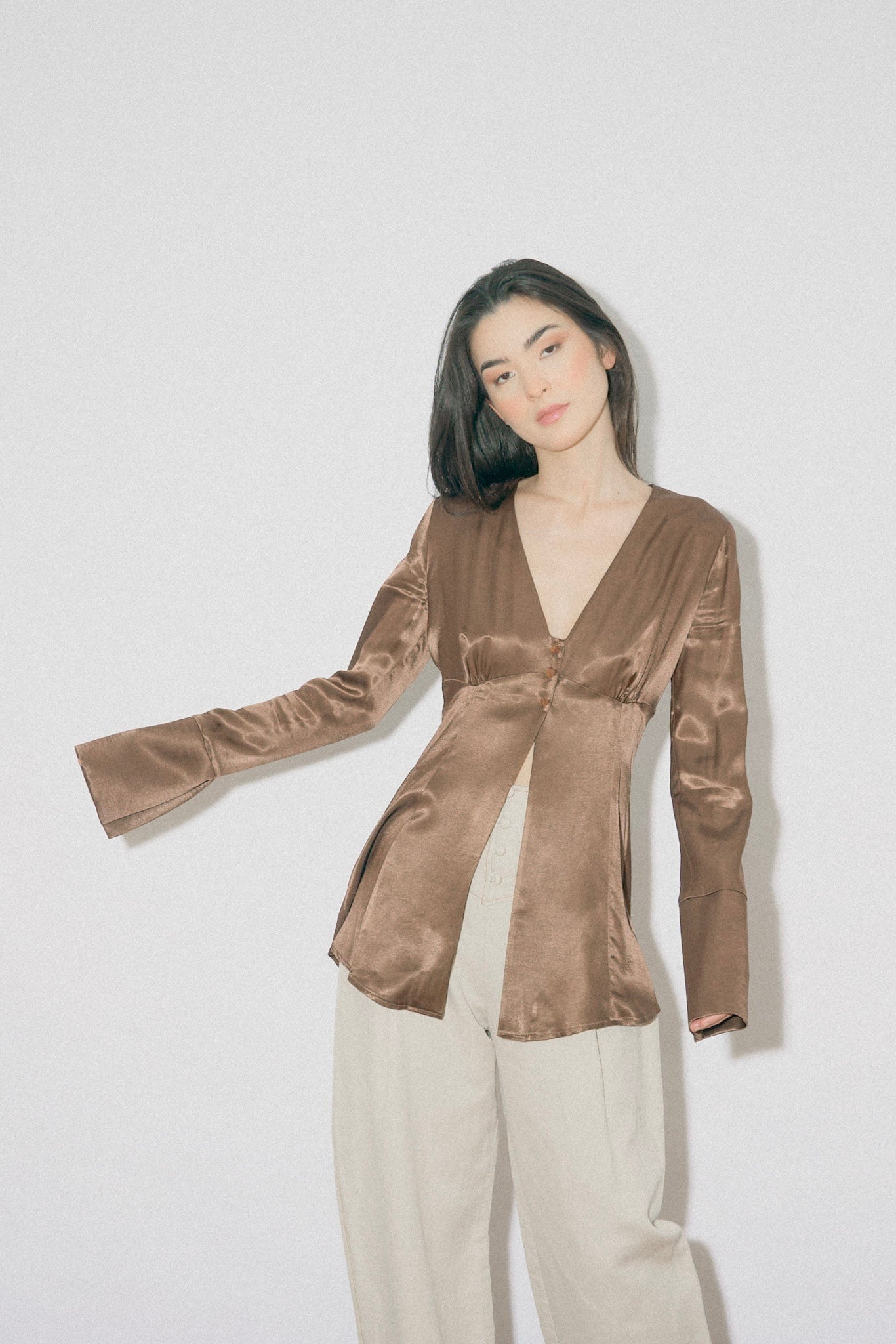 Demi Blouse, Chocolate