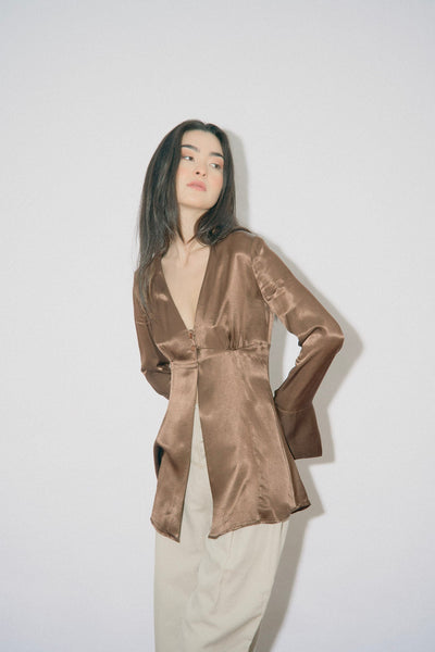 Demi Blouse, Chocolate