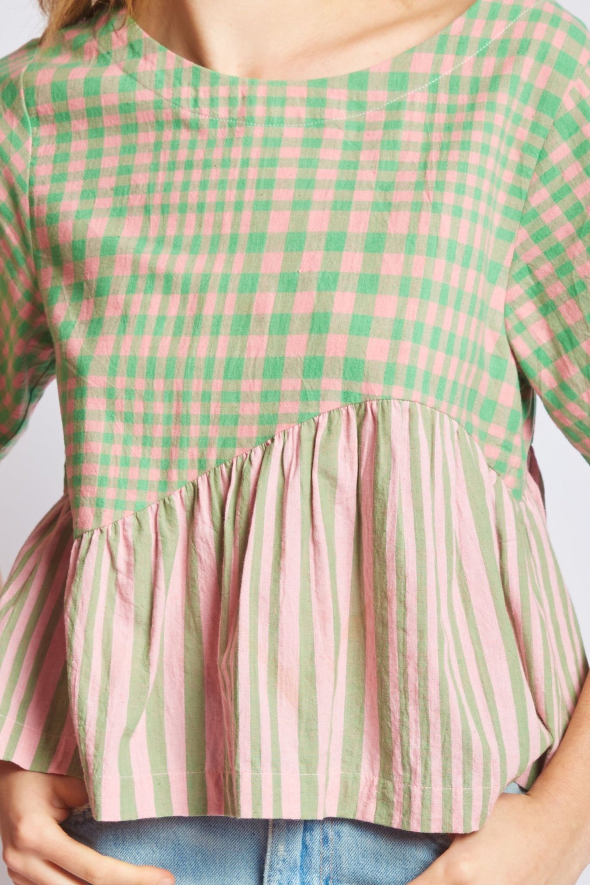 Yara Top, Hudson Stripe Chex