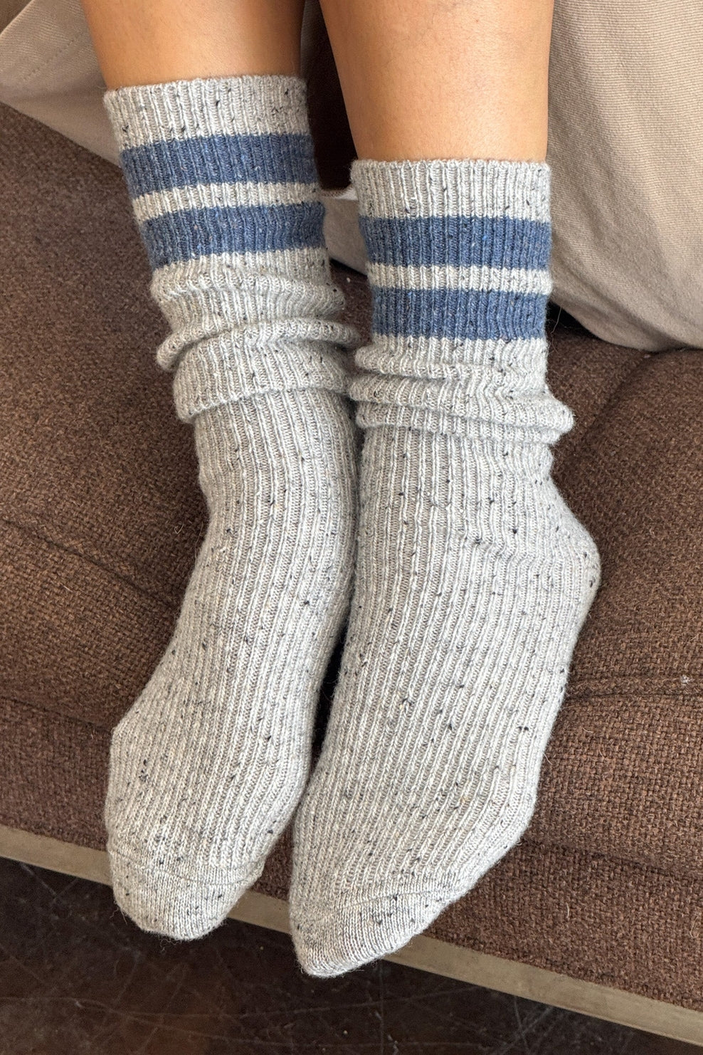 Snow Varsity Socks, Grey