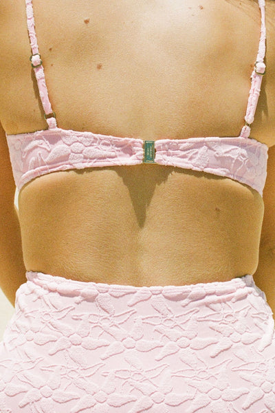 Alice Scoop Neck Top, Pink Terry