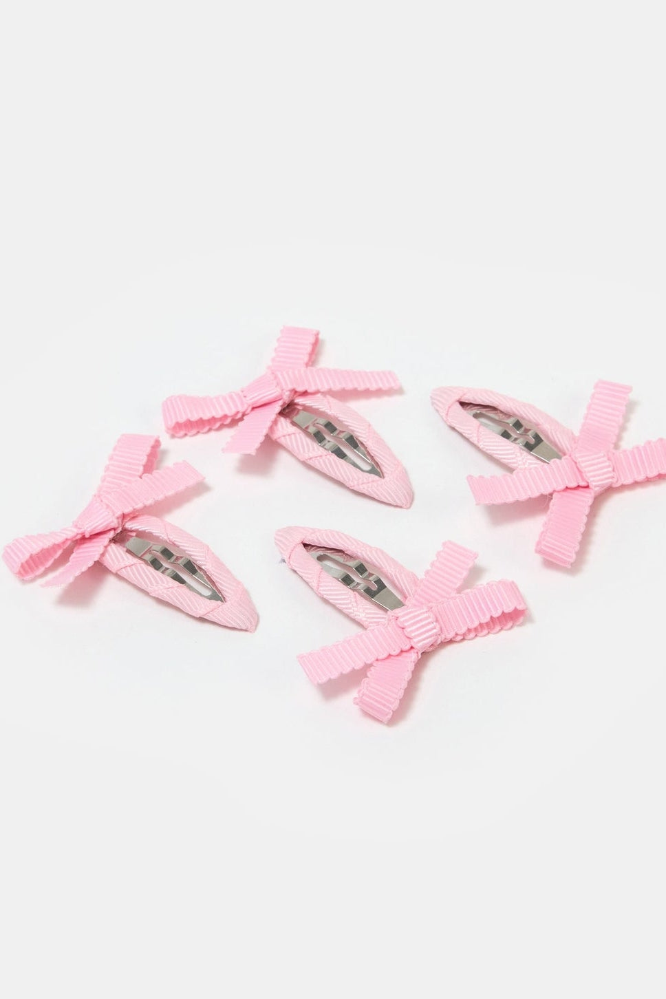 Bow Snap Clips, Blush