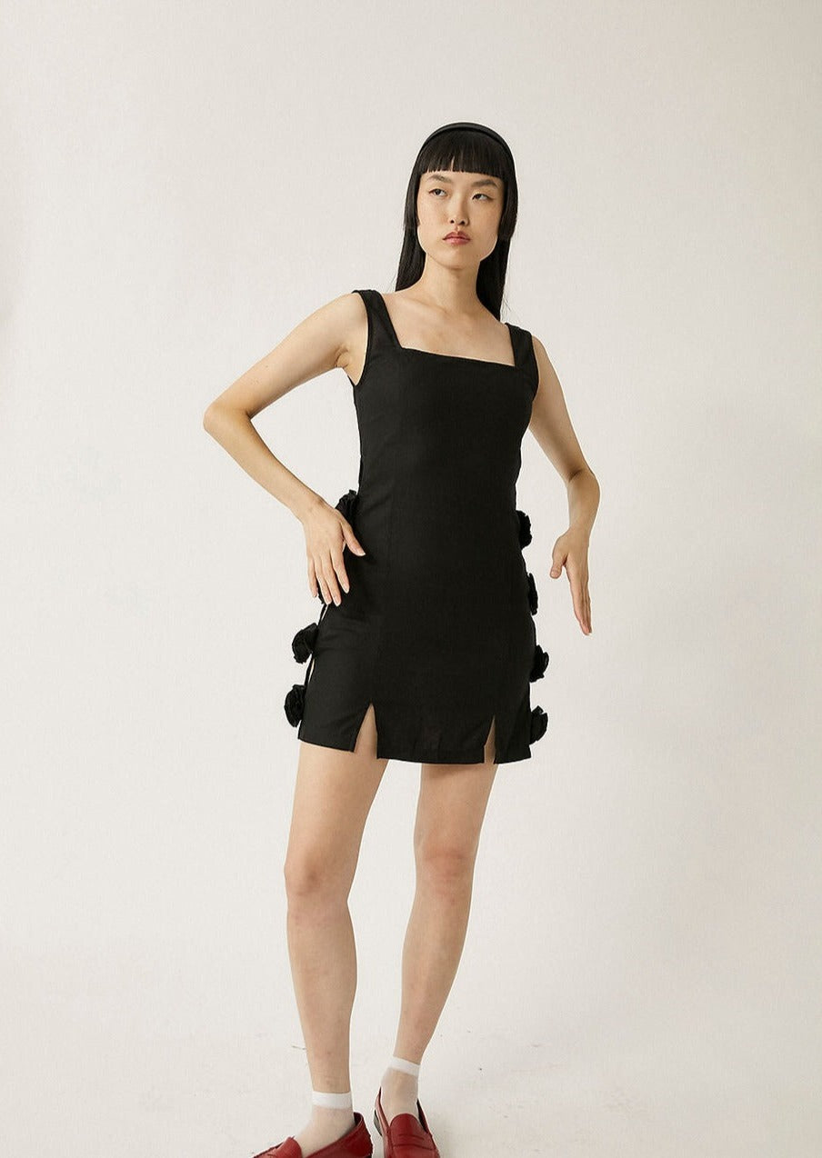Ciro Linen Dress, Black | Tach | Halifax