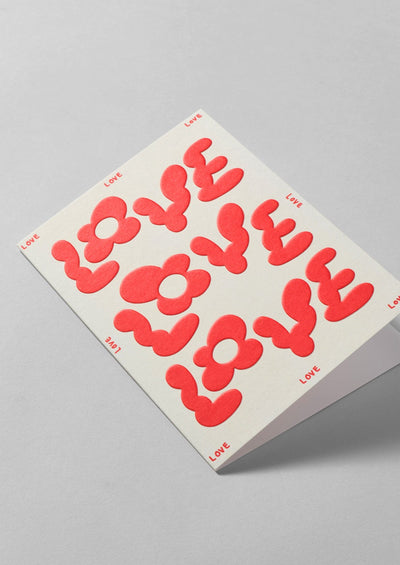 Love Love Love Greeting Card