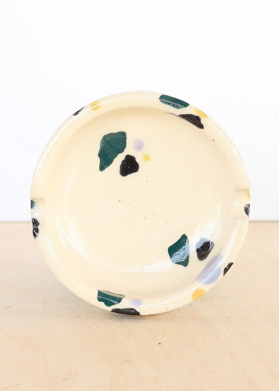 Ceramic Ash Tray, Emerald