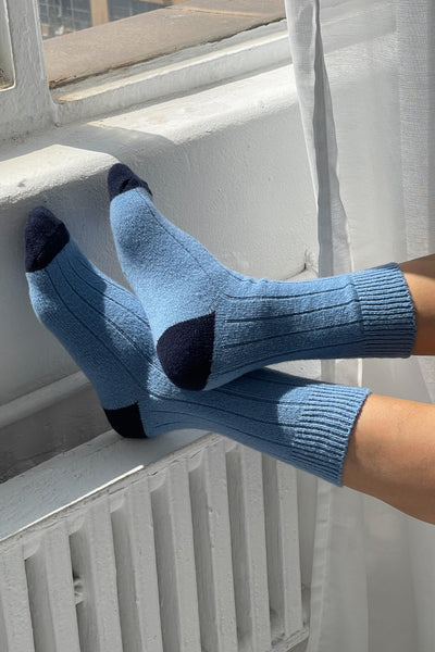Classic Cashmere Socks, Bluebell