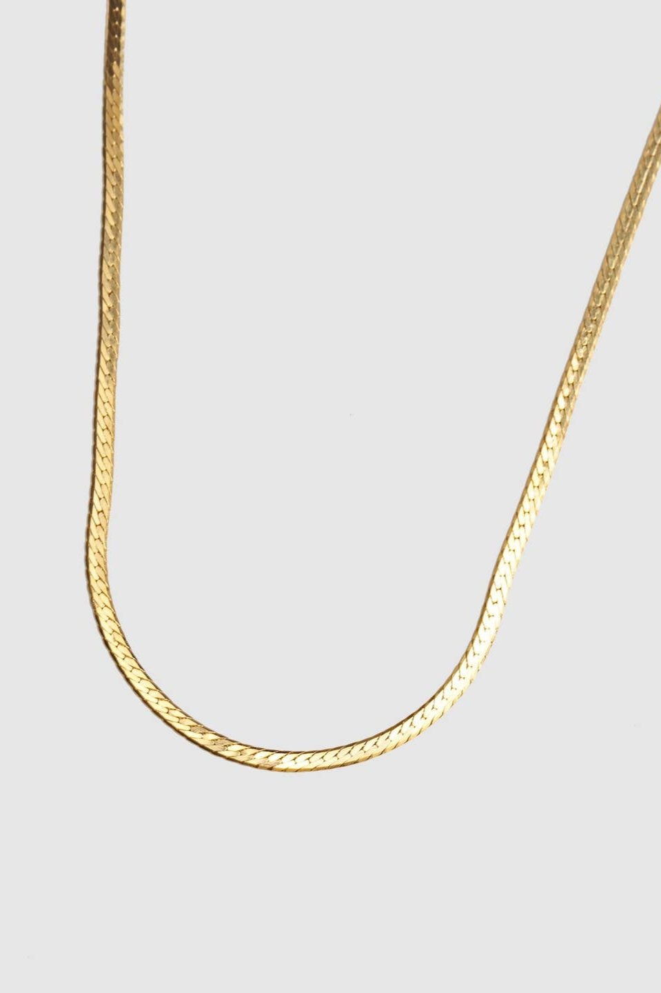 Thin Herringbone Chain, Gold