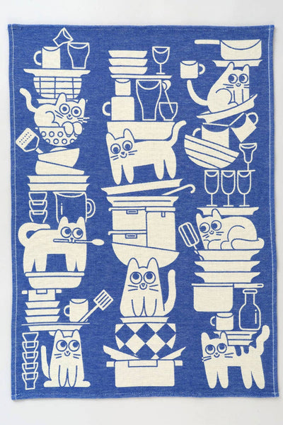 Kitchen Cats Cotton Tea Towel