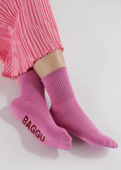 Ribbed Socks, Extra Pink