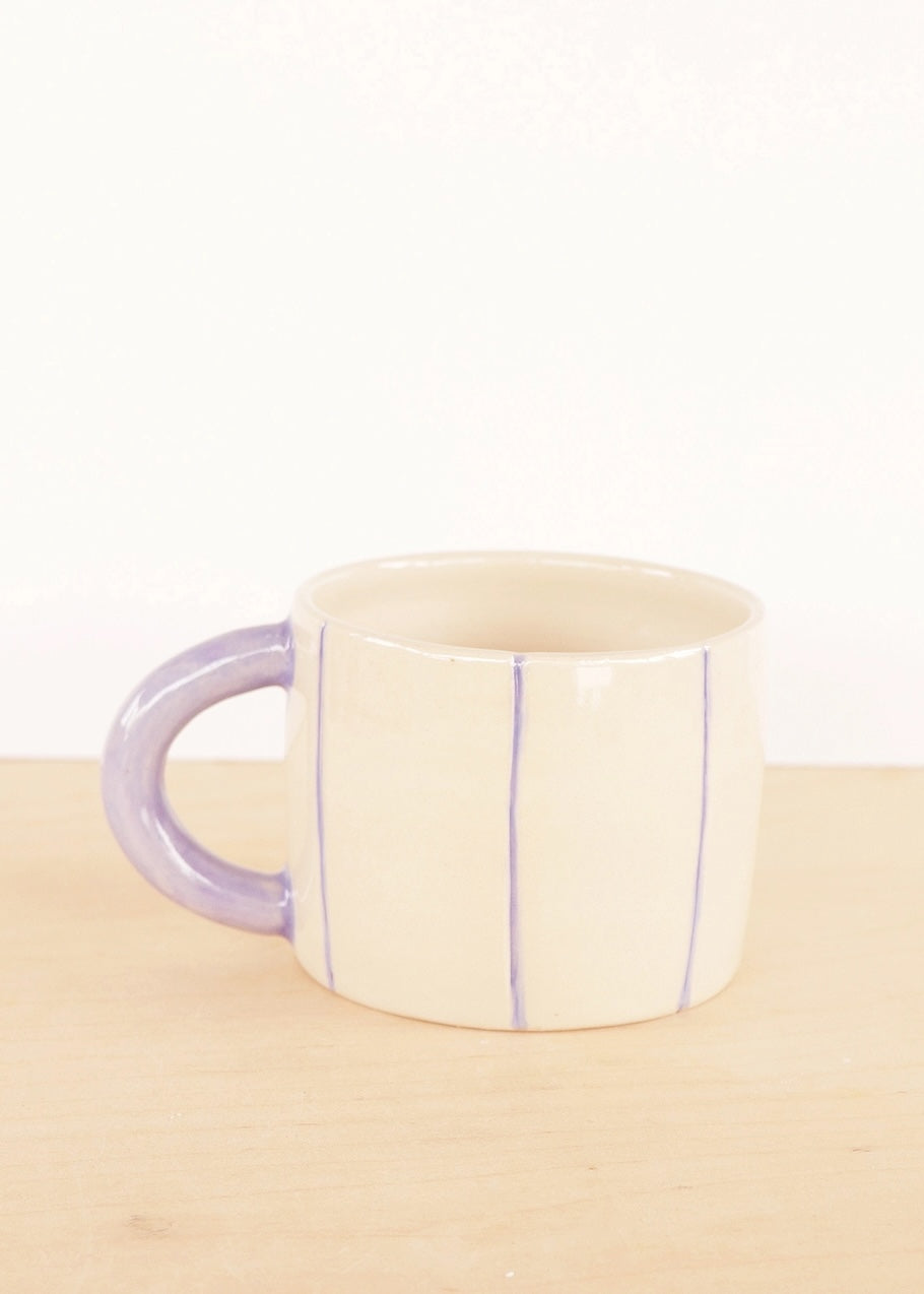 Stripe Coffee Mug, Lavender
