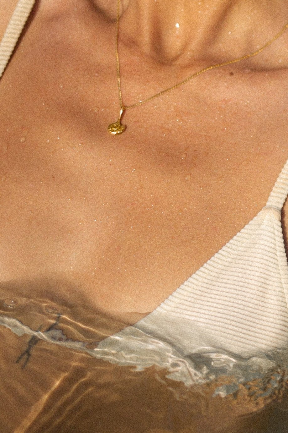 We Are The Sea Necklace, Gold