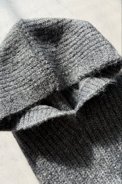 Alpaca Wool Balaclava, Dark Gray