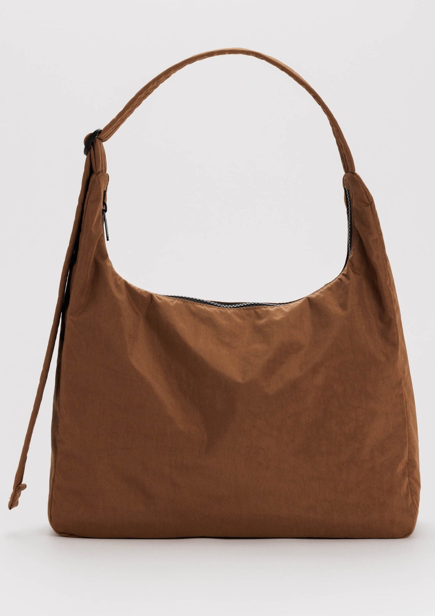 Nylon Shoulder Bag, Brown